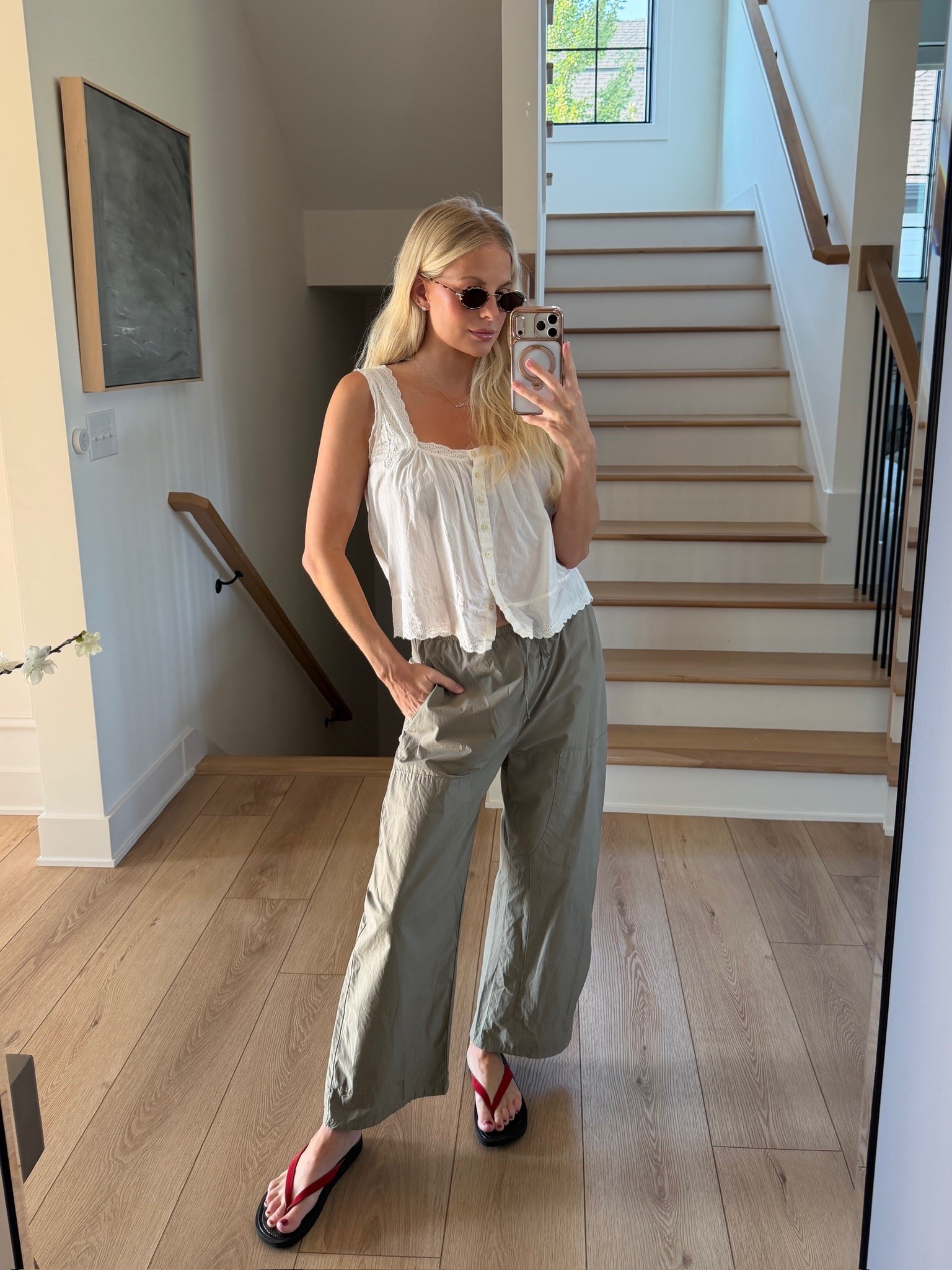 SIZE: 1/small in tank, med in pants, linking similar shoes & sunglasses! #kathleenpost

Summer outfit Inspo, summer outfits women, postpartum outfit, newborn phase

#LTKootd #LTKmomlife
