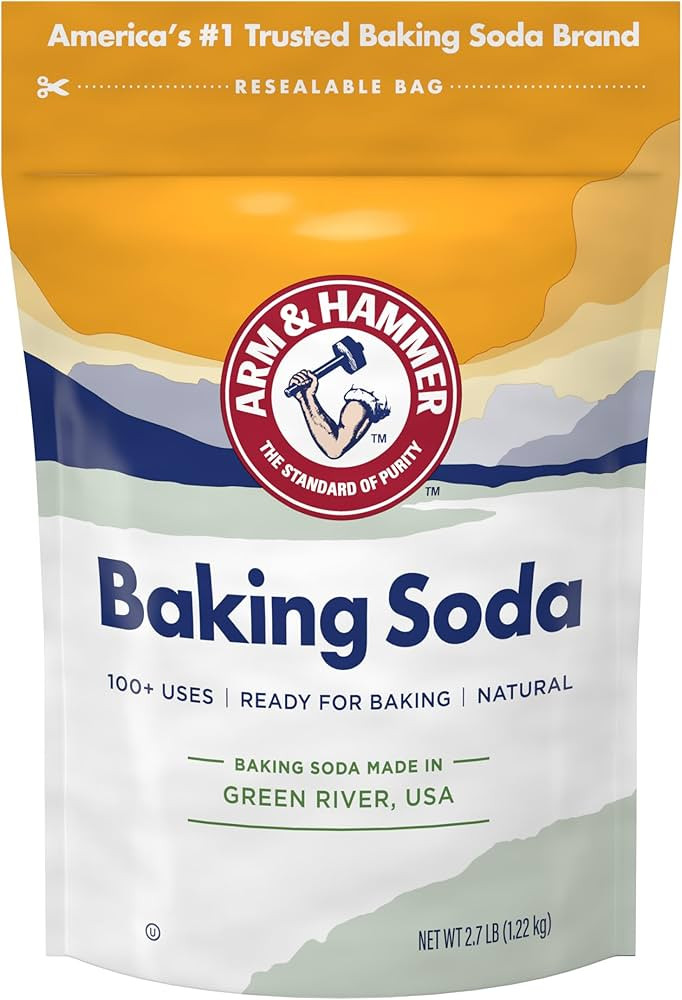 ARM & HAMMER Baking Soda Made in USA, Ideal for Baking, Pure & Natural, 2.7lb Bag | Amazon (US)