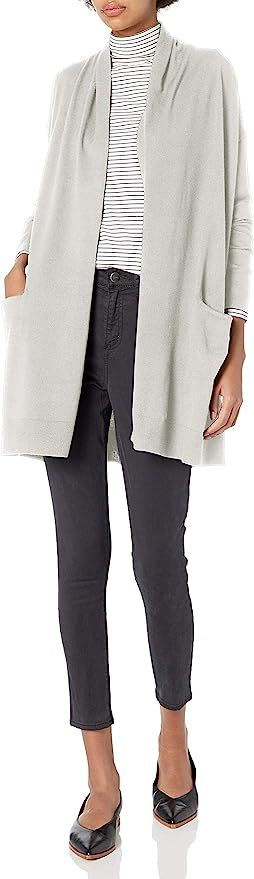 Amazon Brand - Daily Ritual Women's Fine Gauge Stretch Long-Sleeve Cardigan Sweater | Amazon (US)