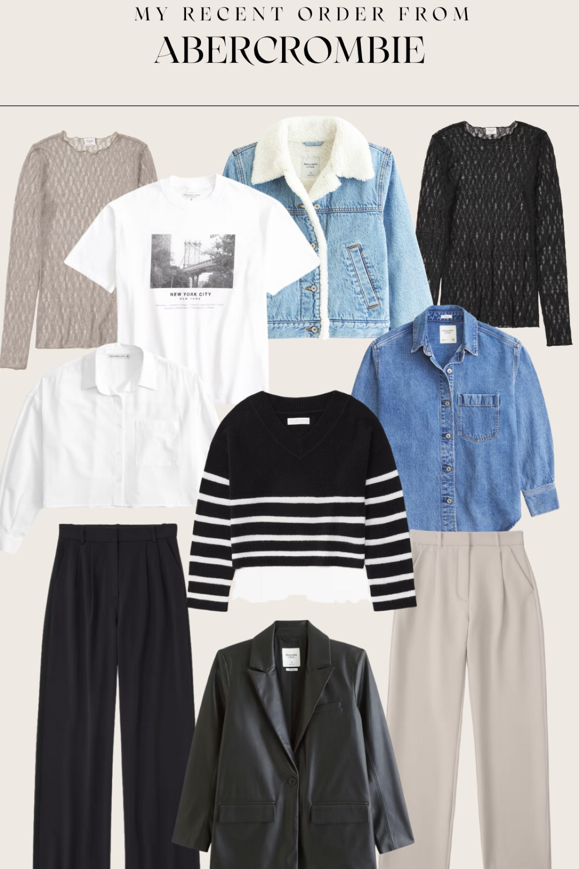 Latest Abercrombie order for fall 

#LTKstyletip #LTKSeasonal