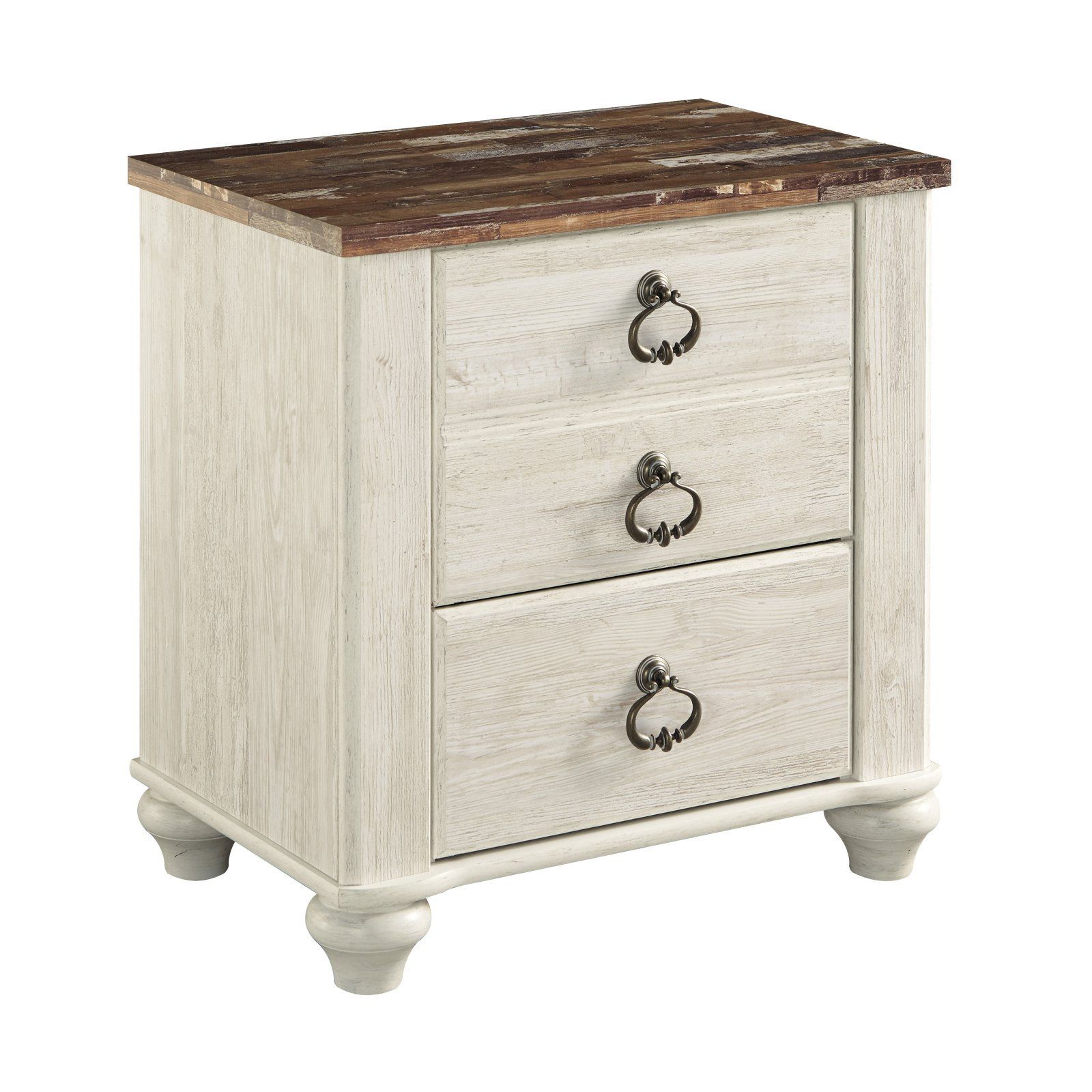 Signature Design by Ashley Willowtown Whitewash Nightstand | Walmart (US)