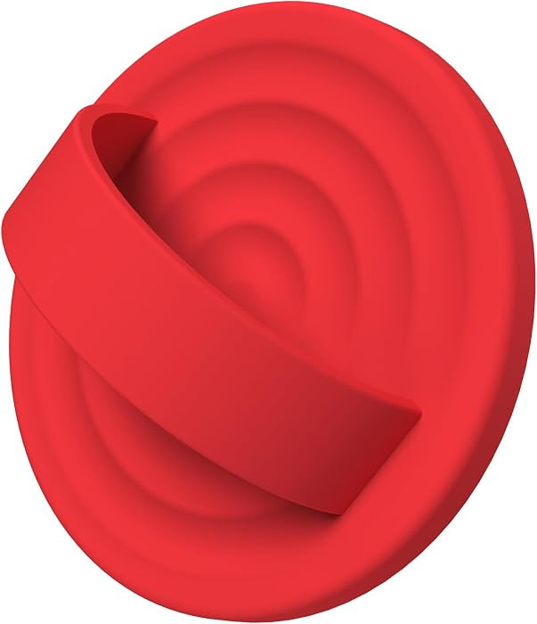 Magnetic Phone Grip for MagSafe, Silicone Ring Grip, Red | Amazon (US)