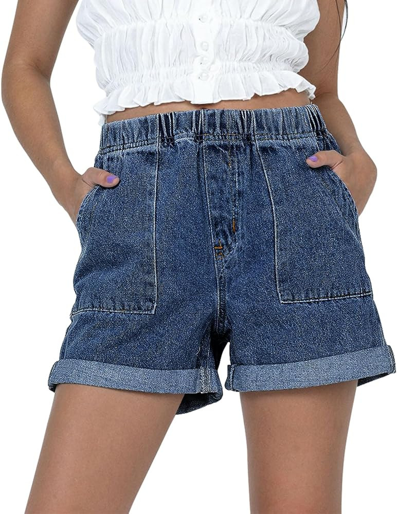 SANMM Jean Shorts Womens Summer Stretchy Denim Casual Hot Short Jorts 2026 | Amazon (US)