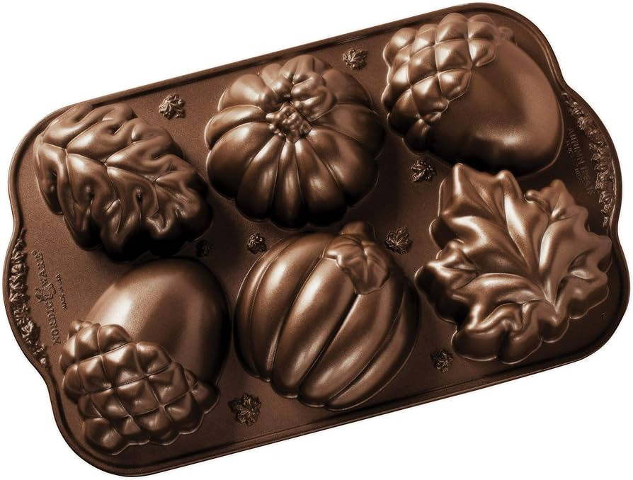 Nordic Ware Autumn Treats Pan, Bronze | Amazon (US)