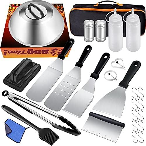 Griddle Accessories Set 27PCS , Griddle Tools Kit Flat Top Grill , BBQ Tools Set with Cleaning To... | Amazon (US)