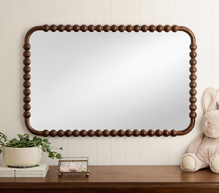 Chris Loves Julia Turned Wood Mirror (23"x36") | Pottery Barn Kids
