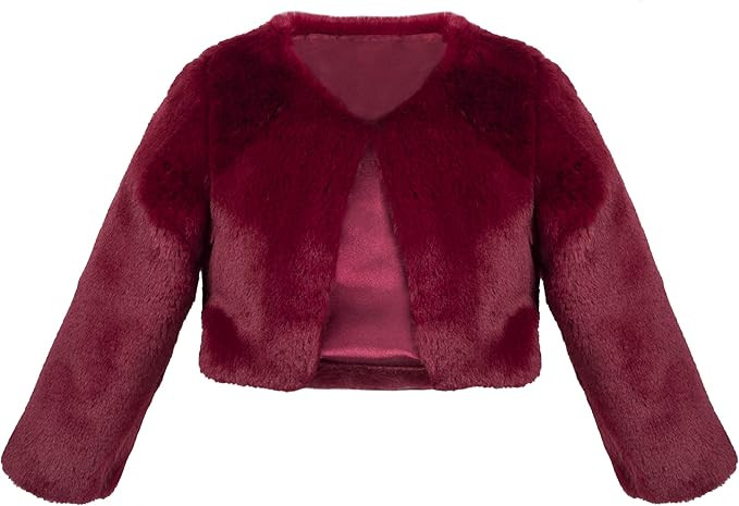 Lilax Girls Cozy Faux Fur Long Sleeve Crew Neck Dress Coat       Send to LogieInstantly adds this... | Amazon (US)