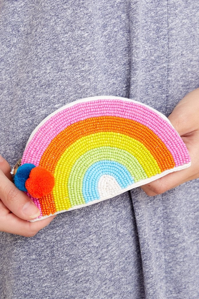 After Every Storm Pink Multi Beaded Pouch | Red Dress 