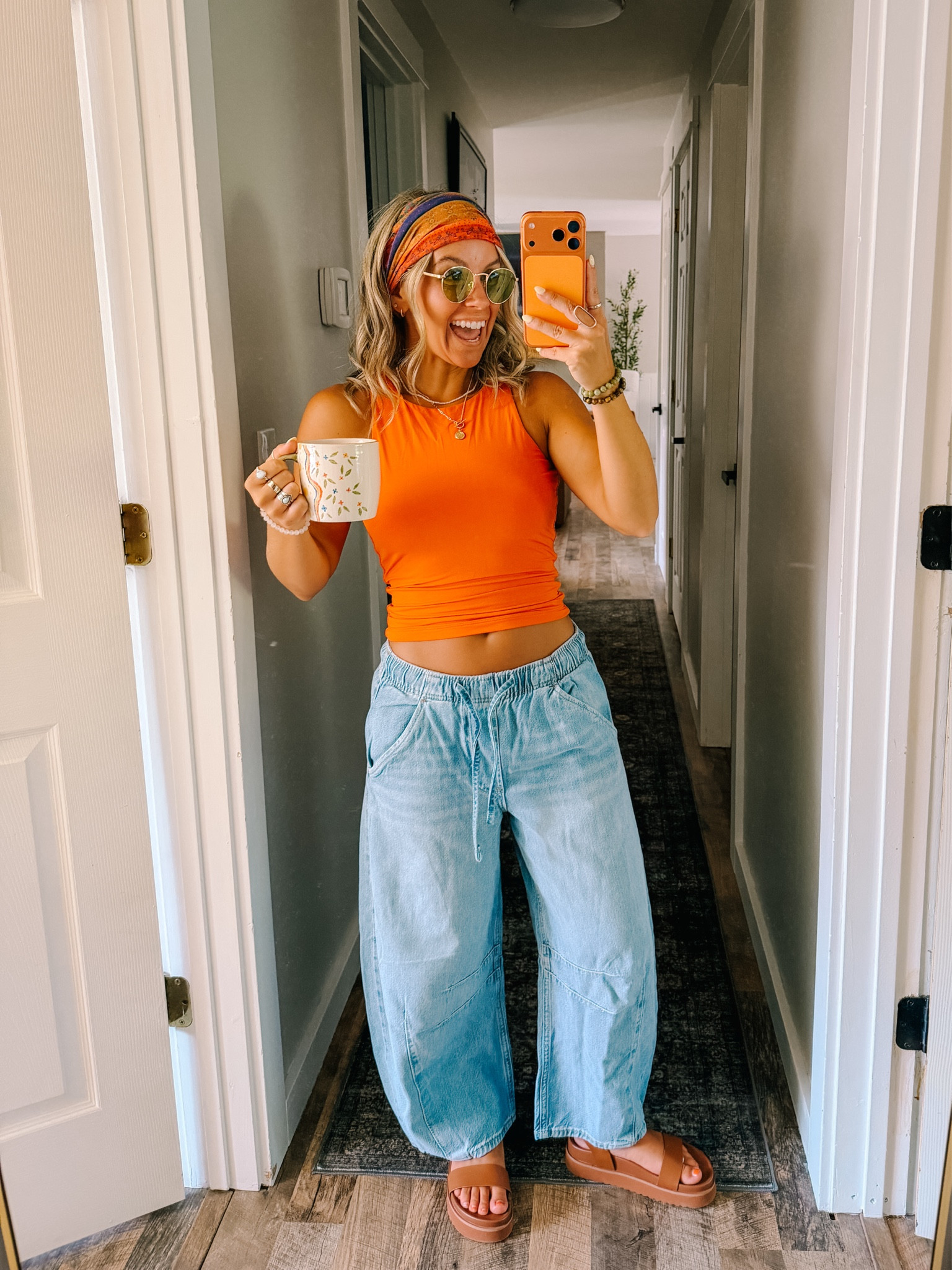 Happy it’s FRIDAY!! ☀️ 🧡 
Top: S 
Pants: S 

Boho outfits, casual outfit Inspo, summer outfits, casual ootd, colorful outfits

#LTKootd #LTKgrwm
