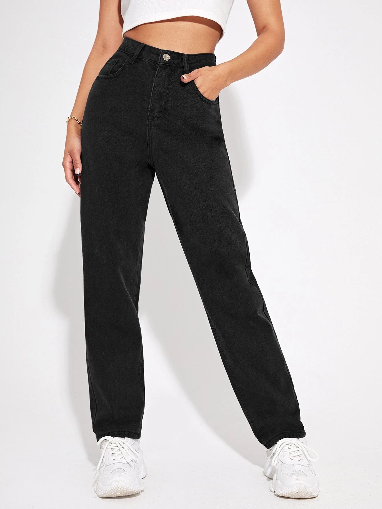 High Waist Straight Leg Jeans | SHEIN