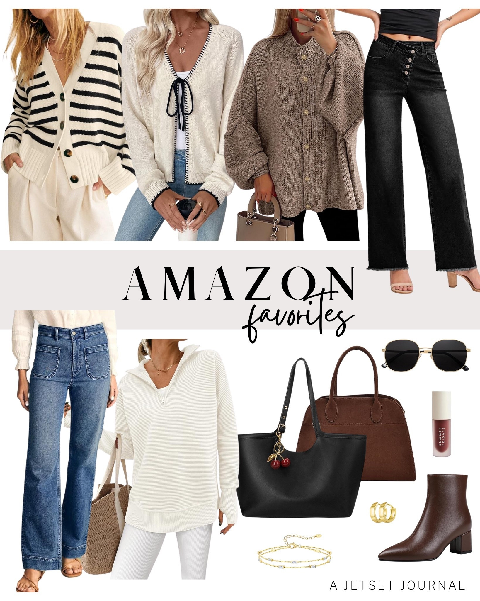Here are some of my new amazon finds that are worth checking out!
fall booties, striped cardigan, leather tote bag, amazon finds, shopping spree, trendy pieces, must have items, fashion finds, amazon style, wardrobe staples, stylish finds, wardrobe update, must have accessories, affordable look, fall outfit, fall style

#LTKSeasonal #LTKStyleTip #LTKU