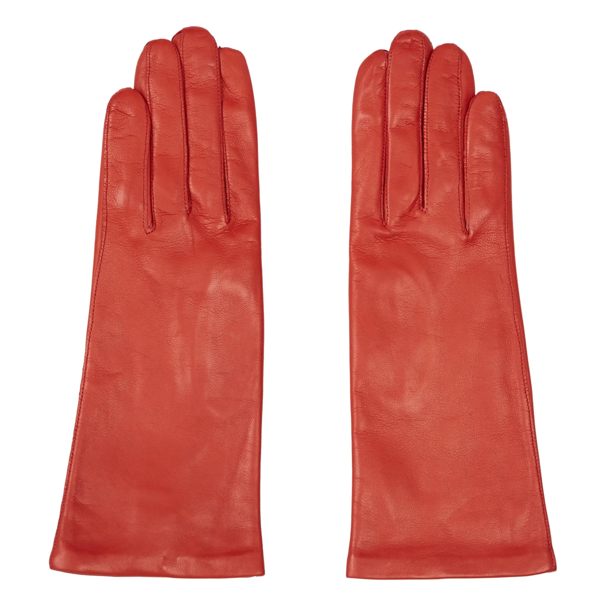 St Honore Handschuhe aus Lammleder und Seidenfutter | Orange | Smallable