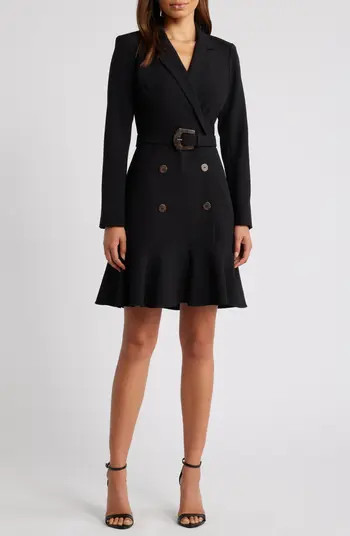 Eliza J Long Sleeve Belted Blazer Dress | Nordstrom | Nordstrom