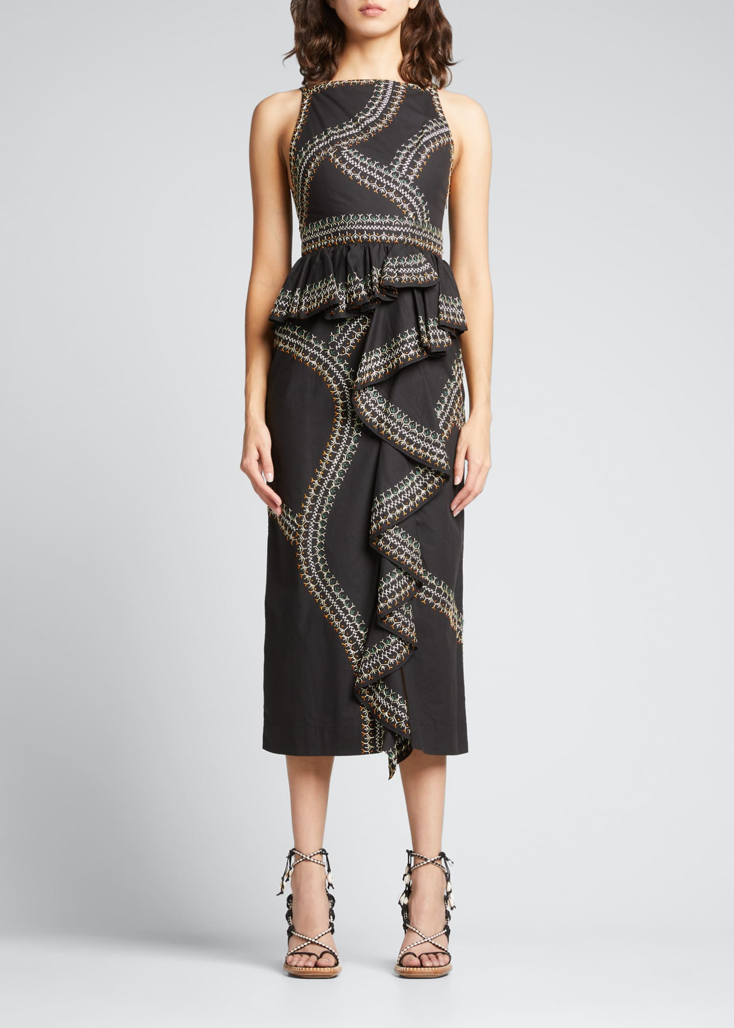 Sylvan Sleeveless Ruffle Cascade Dress | Bergdorf Goodman