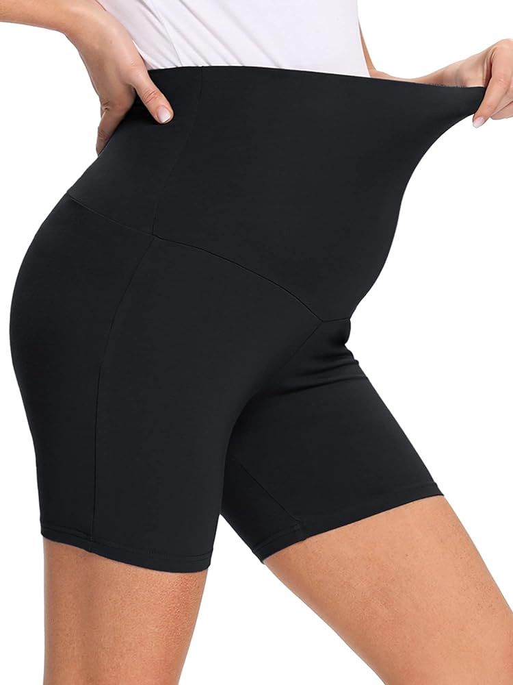 PACBREEZE 5" Maternity Shorts Leggings Pregnancy Pants Sleepwear Yoga Workout Shorts | Amazon (US)