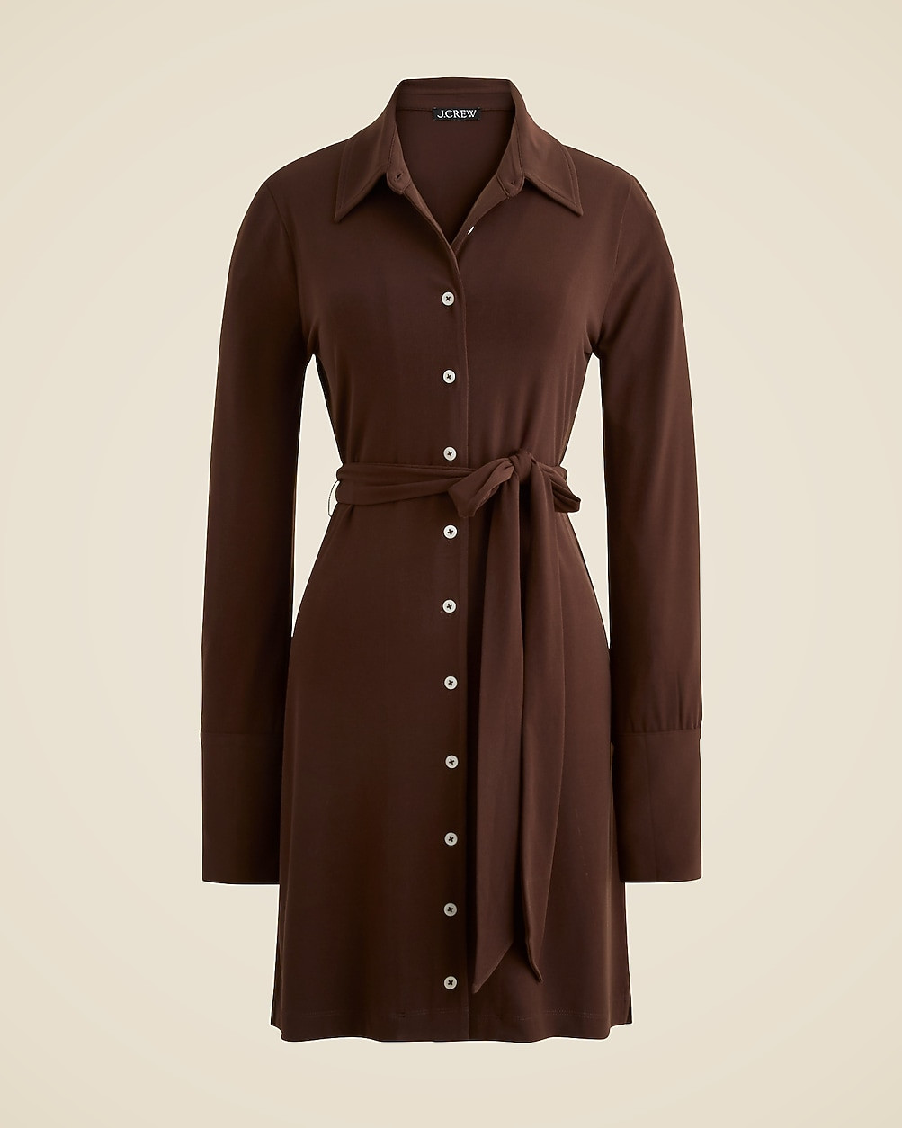 Mini shirt-dress in matte jersey | J. Crew US