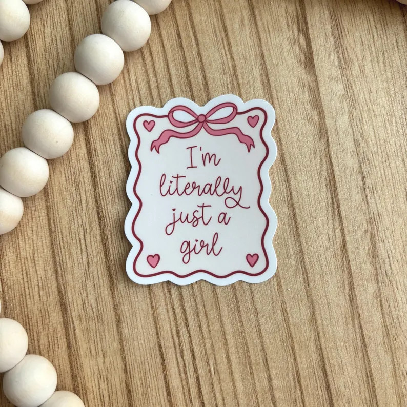 Literally Just a Girl Coquette Sticker | Etsy (US)