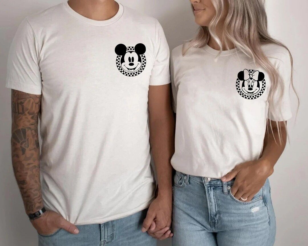 Retro Disney Pocket Size Print Shirts, Mickey Checkered Shirt,retro Disney Shirts, Disney Shirts ... | Etsy (US)