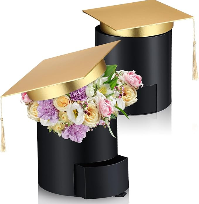 Weekgrat 2 Pack Graduation Flower Box Graduation Cap Gift Boxes 6.9 x 6.4 in empty Container for ... | Amazon (US)