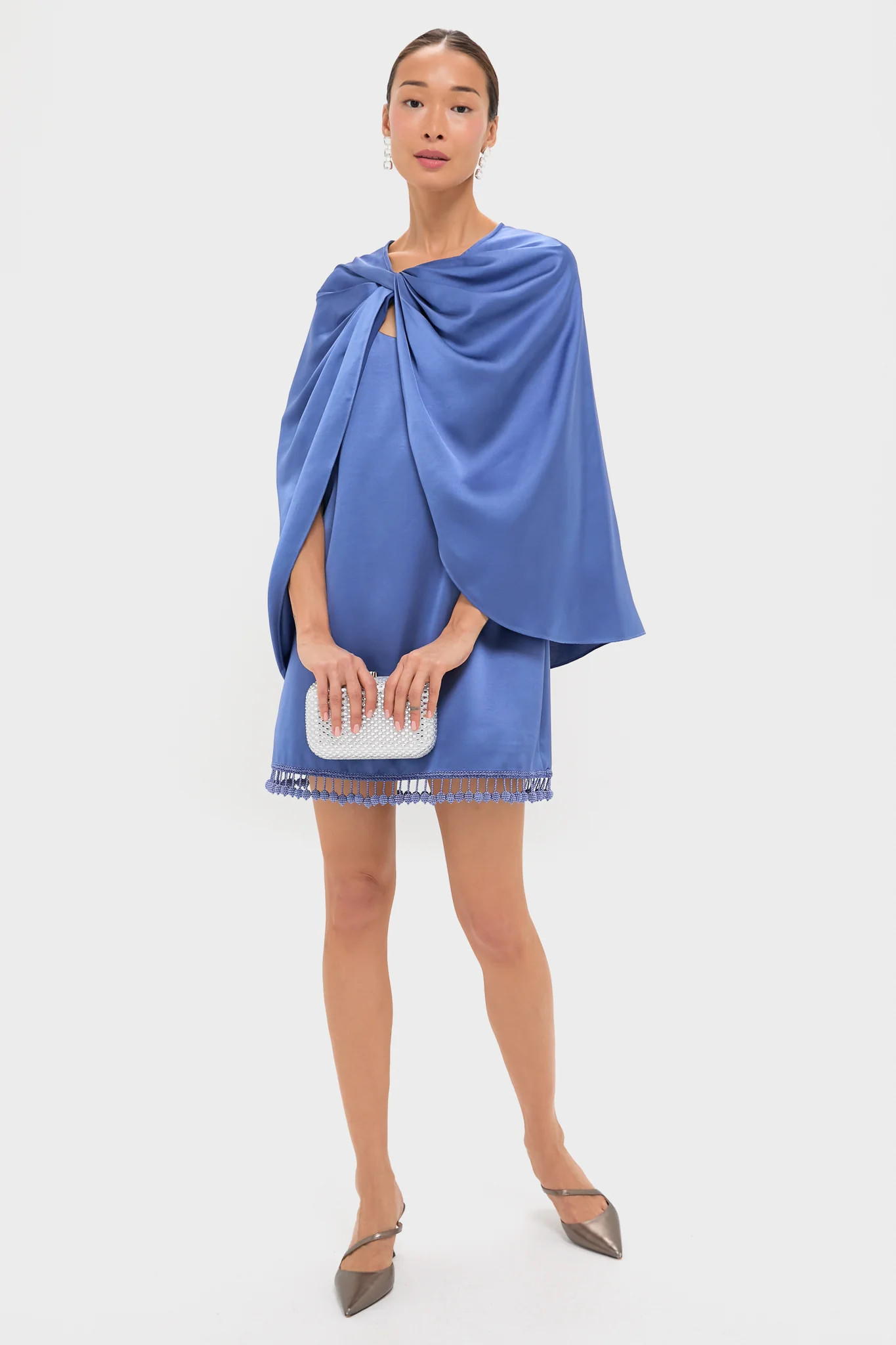 Blue Satin Mollie Dress | Tuckernuck (US)