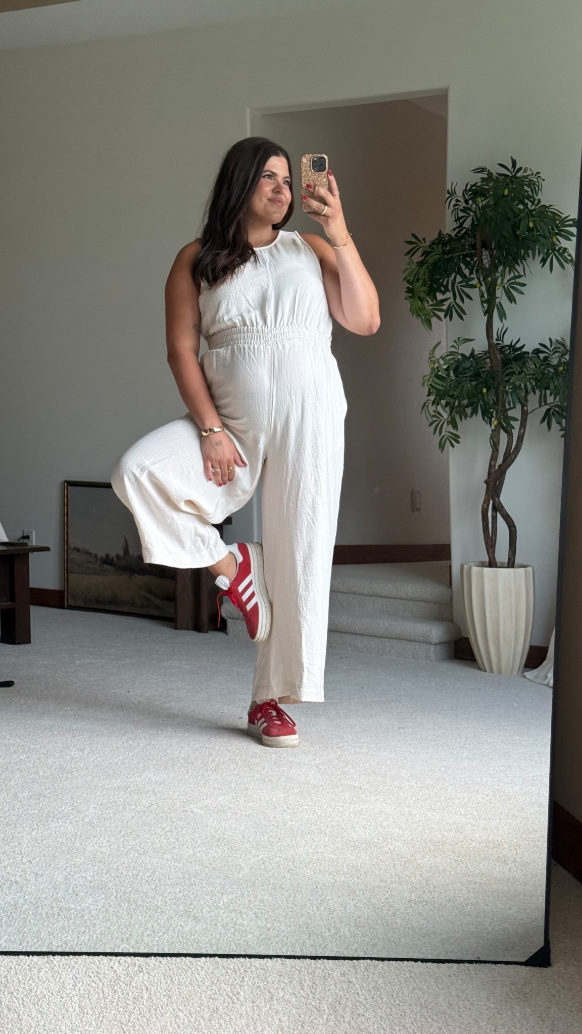Casual teacher outfit with jumpsuit from target, I sized up for my pregnancy belly but get your true size! 

#Midsize #Fall #Teacher  #Jumpsuit #Maternity #Pregnancy

#LTKSeasonal #LTKMidsize #LTKBump