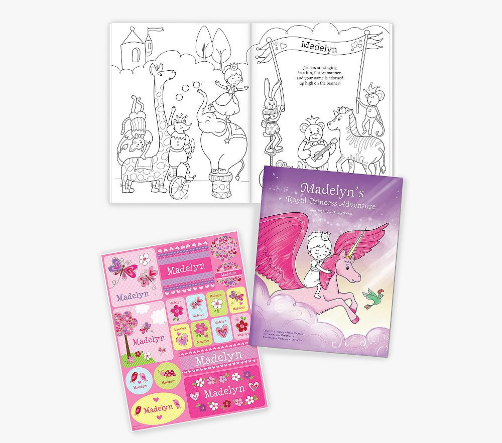 I See Me! Royal Princess Adventure Personalized Coloring Book & Sticker Gift Set | Pottery Barn Kids