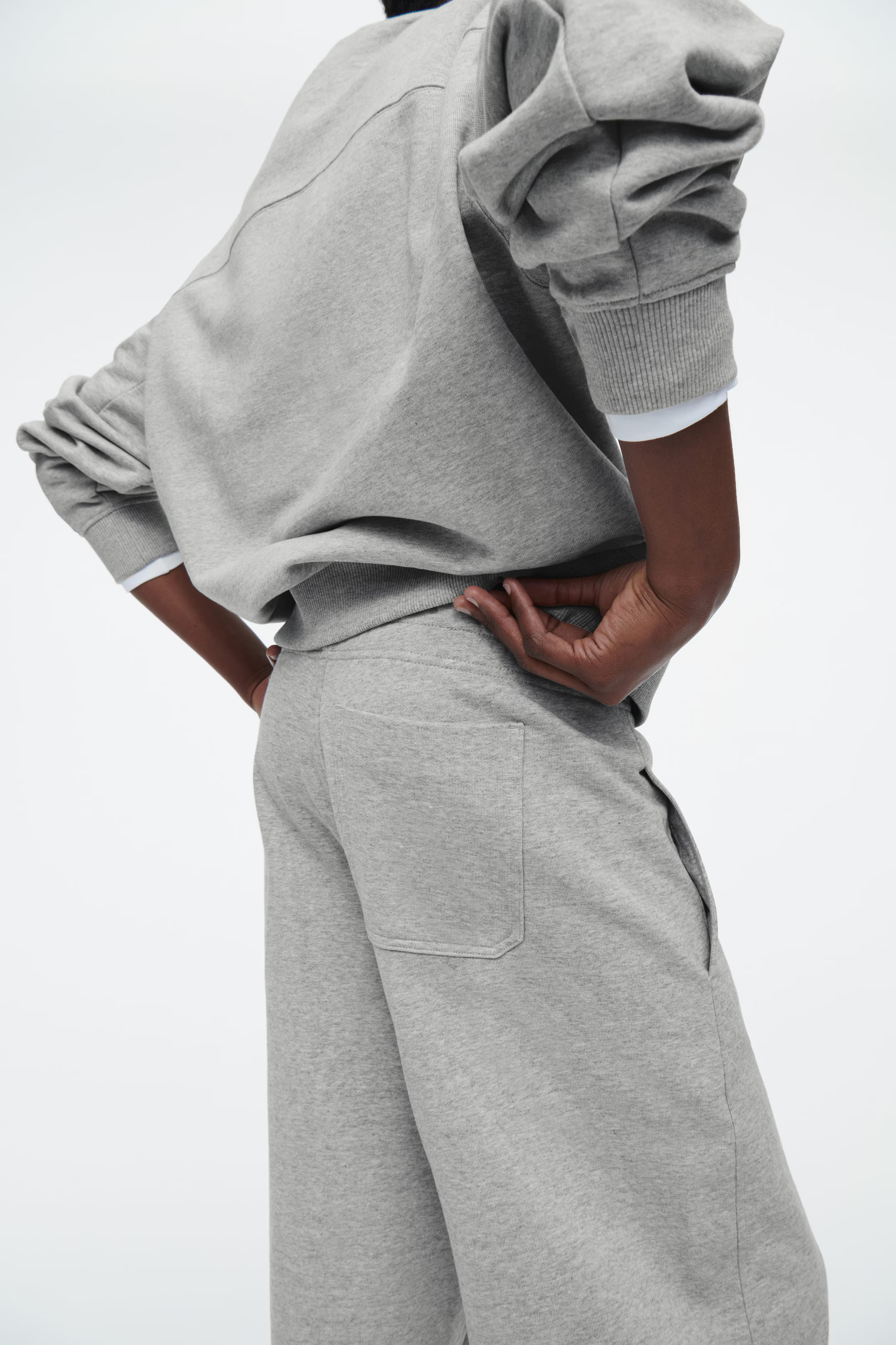 BARREL-LEG JOGGERS - GREY MÉLANGE | COS (EU)