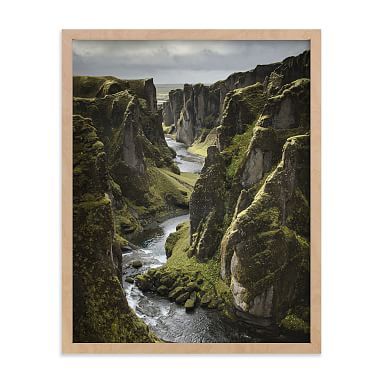Minted® Icelandic Canyon Framed Art by Taryn Schumacher | Pottery Barn Teen | Pottery Barn Teen