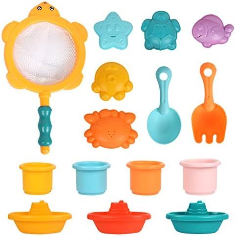 Think Wing 15Pcs Baby Bath Toys for Toddlers Pool Toys for 1 2 3 Years Old Kids Beach Toys for Ba... | Amazon (US)