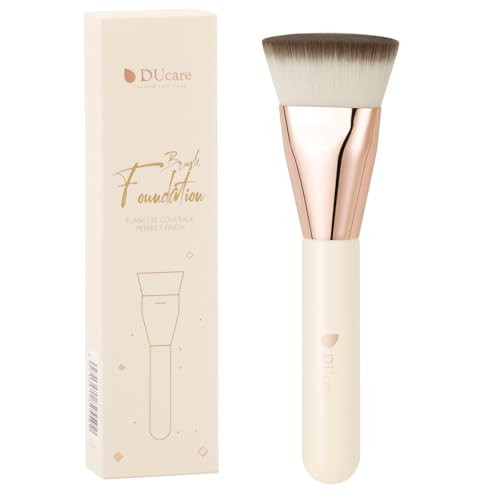 DUcare Foundation Brush for Liquid Makeup, Flat Top Kabuki Brush Buffing Blending Mineral Powder Large Makeup Face Brush | Amazon (US)