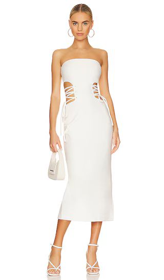 Aleena Midi Dress in White | Revolve Clothing (Global)
