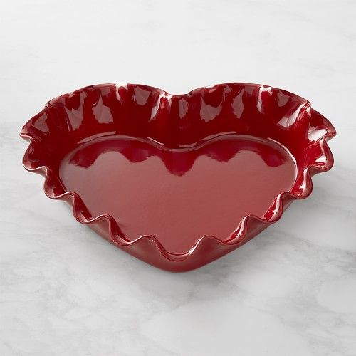 Emile Henry Ruffled Heart Dish, Red | Williams-Sonoma