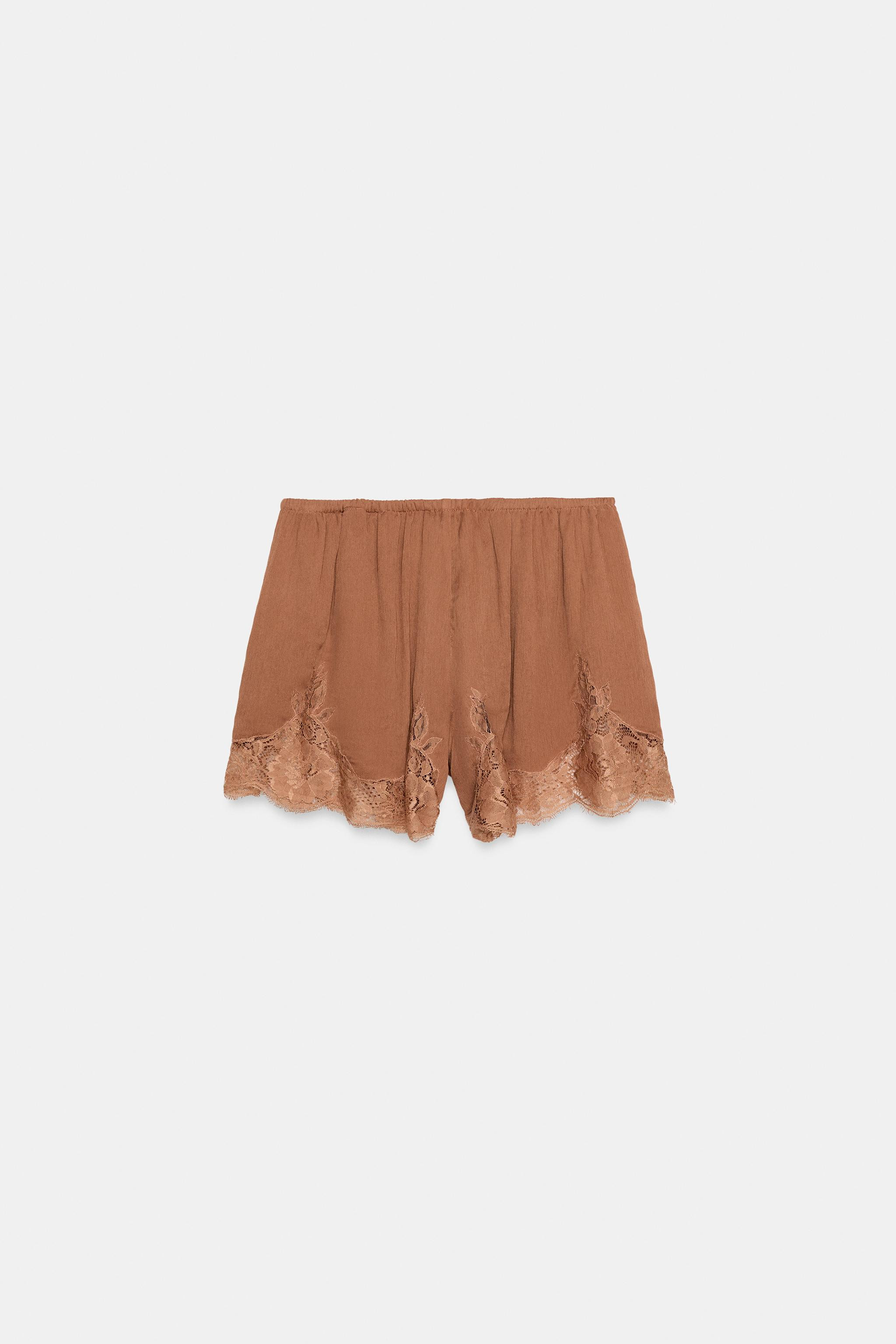 ZW COLLECTION LACE SHORTS | Zara UK