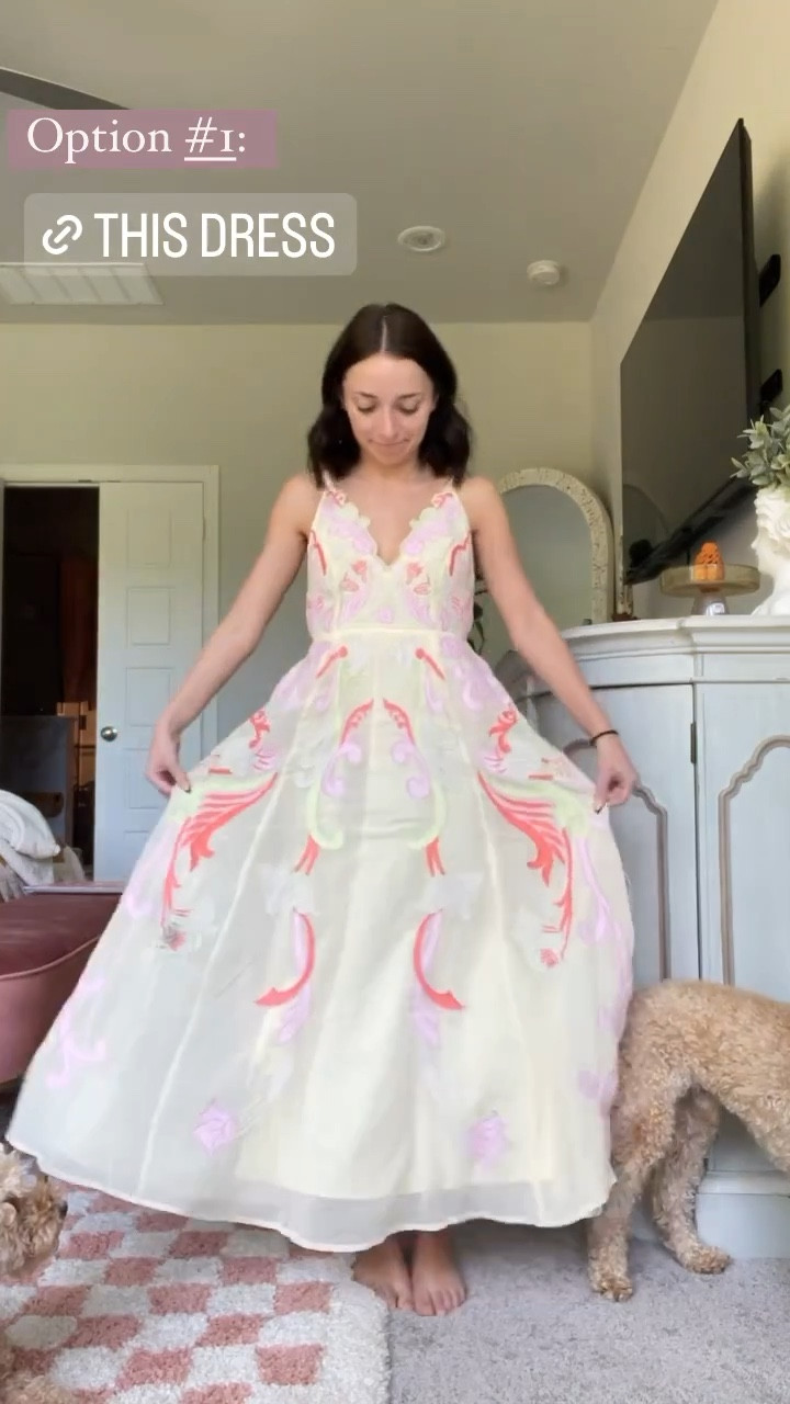 Bought three dresses for a rehearsal dinner but couldn’t decide which I liked best! This was dress option #1 #wedding 

#LTKFind #LTKfit