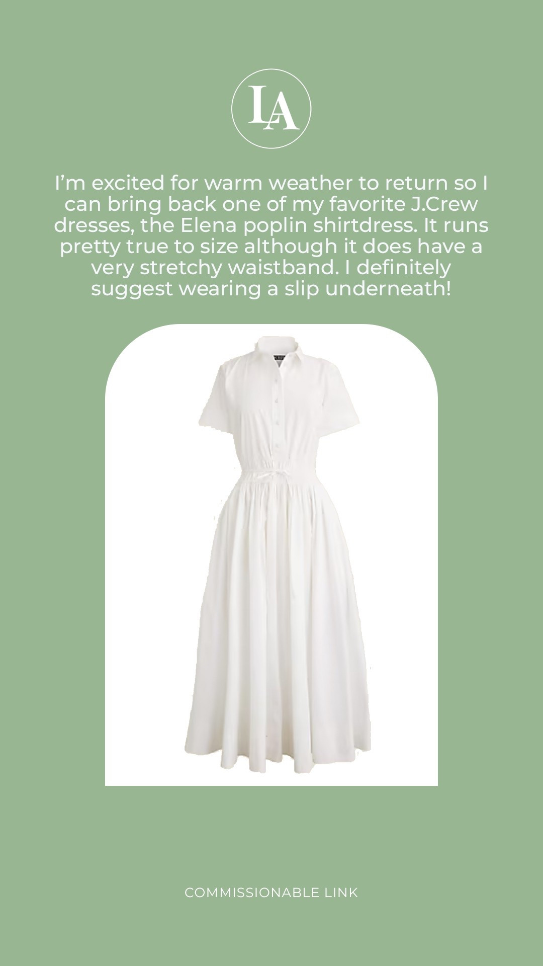 J.Crew Elena poplin shirtdress 

#LTKSeasonal #LTKStyleTip #LTKMidsize