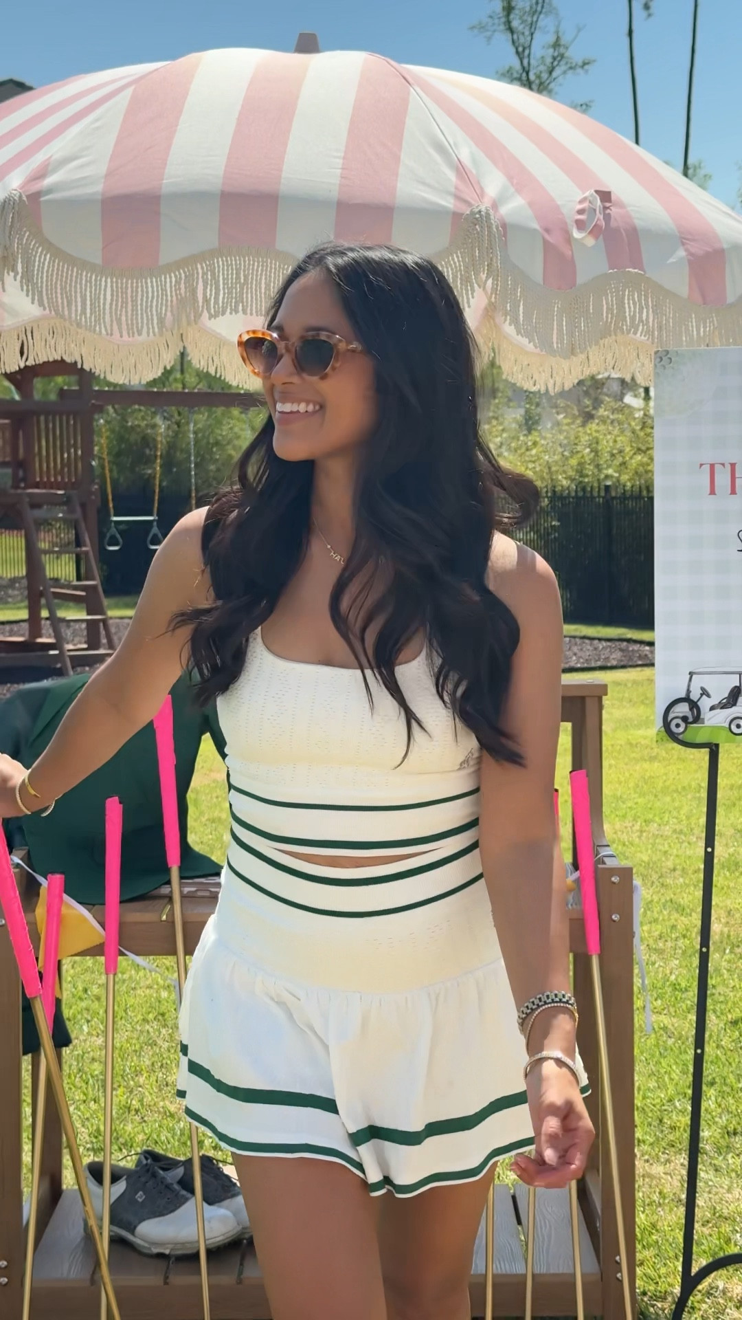 Obsessed with this tennis outfit I wore for a fun masters themed party! Super stretchy and comfy and comes in more colors! 

#tennisoutfit #mastersparty #activewear #tennisskirt #sportsbra

#LTKActive #LTKootd