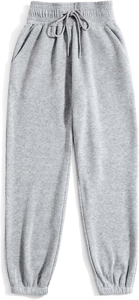WDIRARA Women's Drawstring Elastic Waist Exercise Sweatpants Trousers Jogger Pants | Amazon (US)