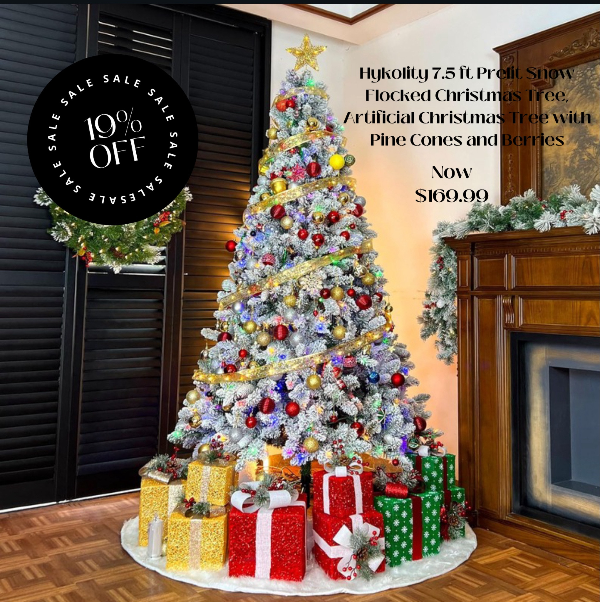 Realistic Flocked Christmas tree, high end Christmas decorr

#LTKHome #LTKSaleAlert