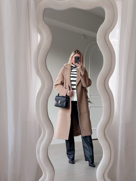Winter Outfit idea #style #styleinspo #wintercoat #winteroutfit #browncoat #stripedsweater 

#LTKSeasonal #LTKfindsunder50 #LTKfindsunder100