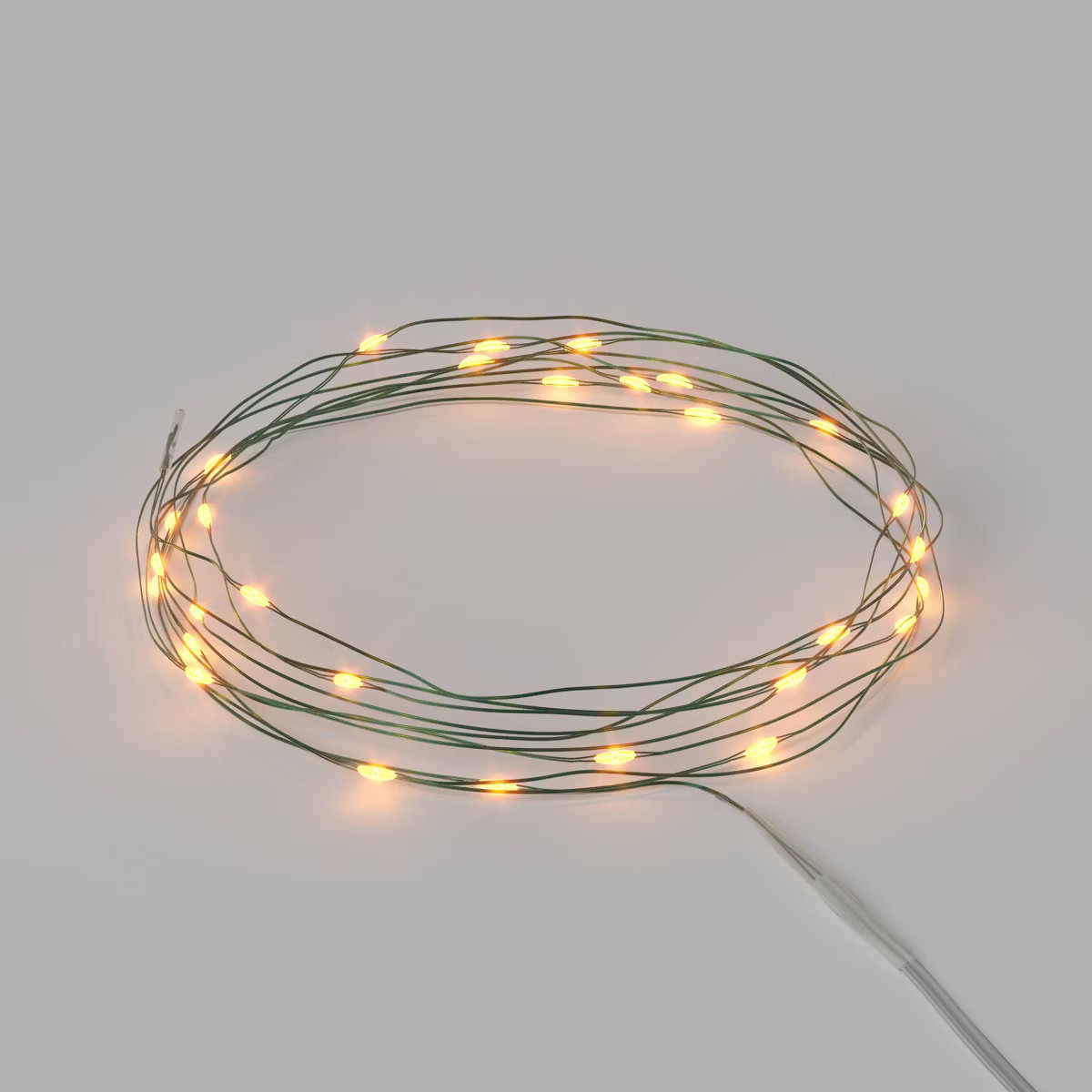 30ct LED Battery Operated Christmas Dewdrop Fairy String Lights Warm White with Green Wire - Stea... | Target