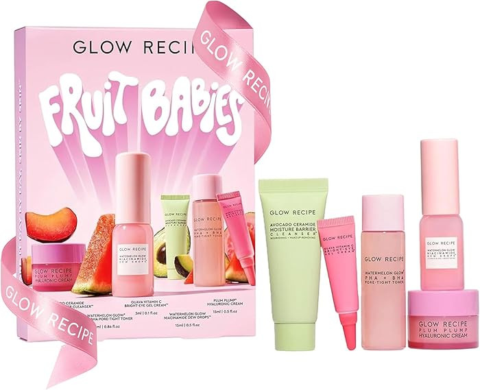Glow Recipe Fruit Babies Skincare Kit - Gift Set with Ceramide Facial Cleanser + BHA Toner + Vita... | Amazon (US)