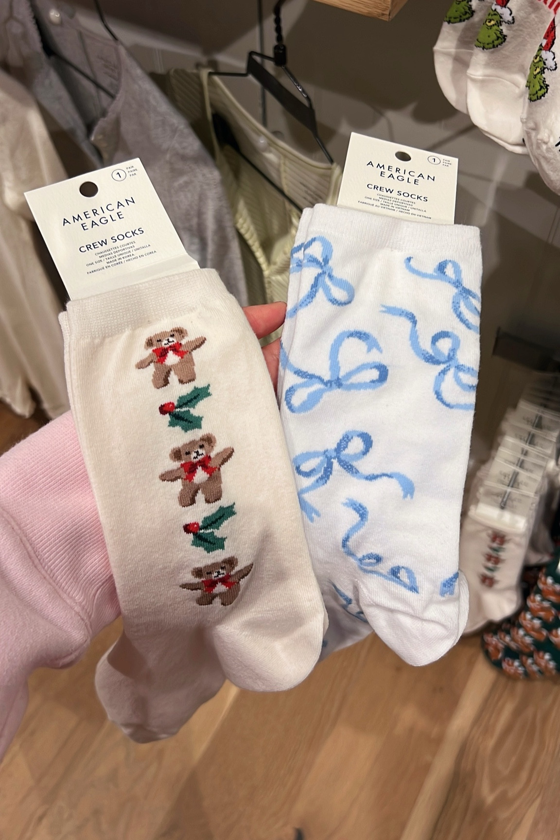 Cutest holiday socks at American Eagle!! ✨🥹

#socks #pajamas #americaneagle #aerie #christmas #holiday #giftguide #snoopy  

#LTKHome #LTKHoliday #LTKGiftGuide