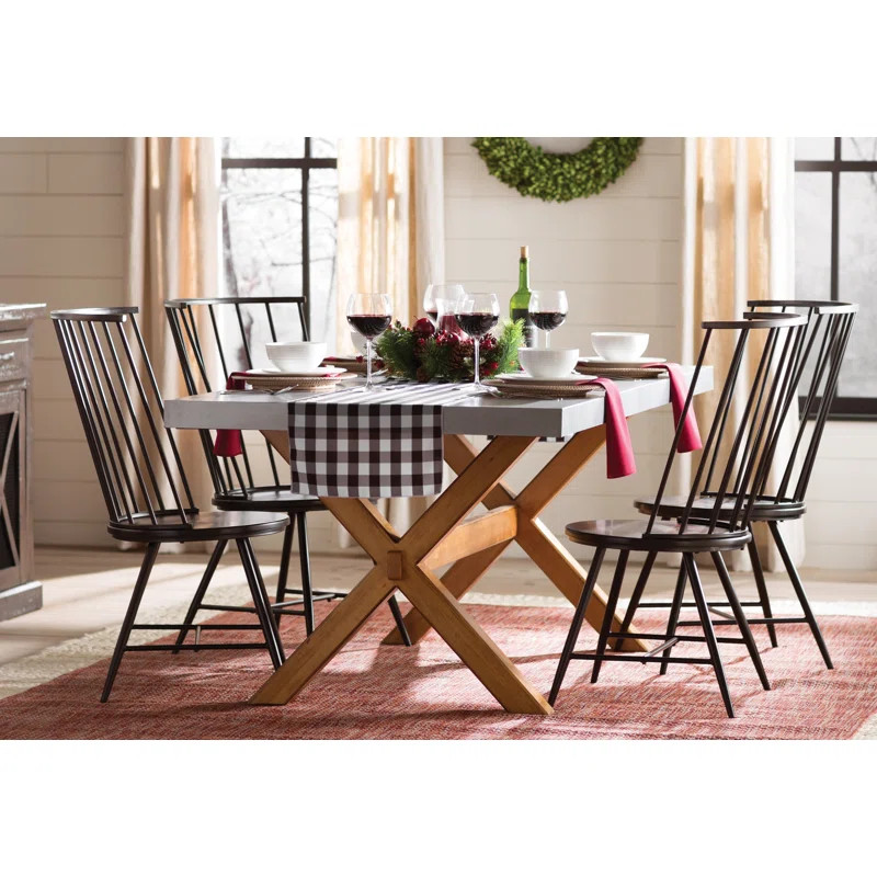 Kennamer Metal Slat Back Side Chair | Wayfair North America