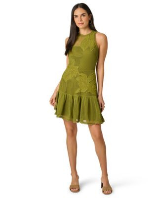 Women's Sleeveless Halter Neck Cotton Mini Dress | Macy's