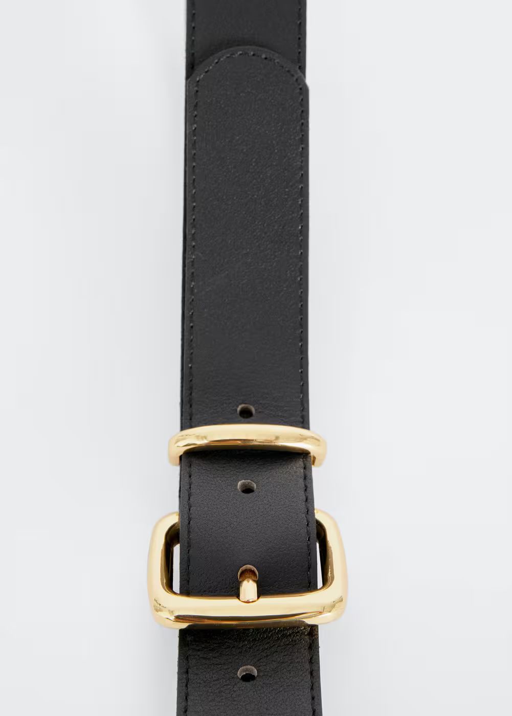 Leather belt with contrasting buckle -  Women | Mango USA | MANGO (US)
