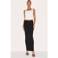 Black Jersey Low Rise Maxi Skirt | PrettyLittleThing US