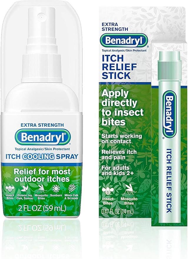 Benadryl Extra Strength Cooling Anti-Itch Spray 2 fl. Oz and Benadryl Extra Strength Itch Relief ... | Amazon (US)