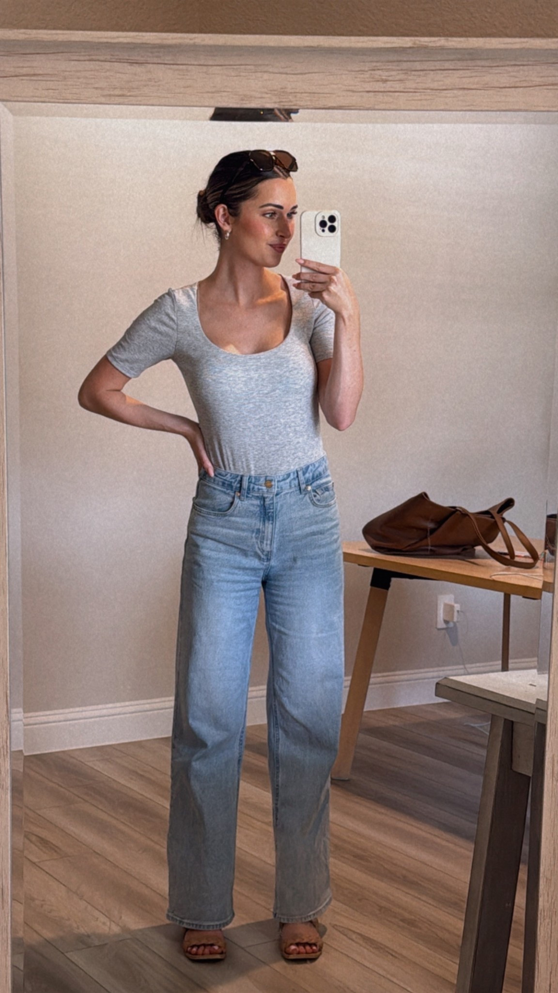 Sunday church outfit 🤍✨ I wear these jeans several times a week! 

#LTKWorkwear #LTKFindsUnder100 #LTKStyleTip