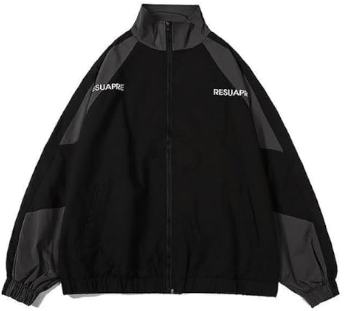 Pbkabiug Vintage Women's Hip Hop Style Patchwork Windbreak Unisex Streetwear Lightweight Bomber J... | Amazon (UK)