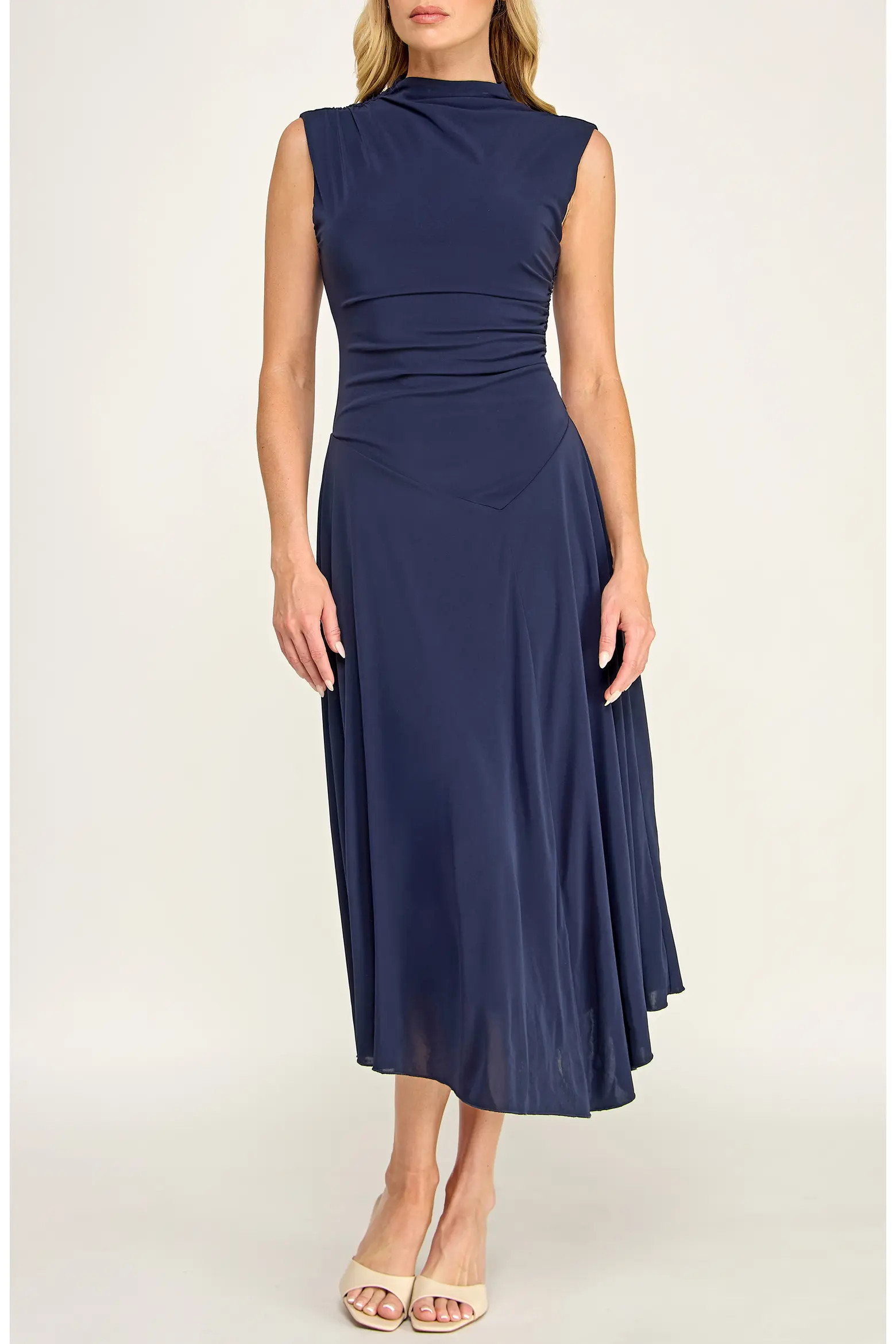 Ruched Funnel Neck Dress (Women) | Nordstrom | Nordstrom